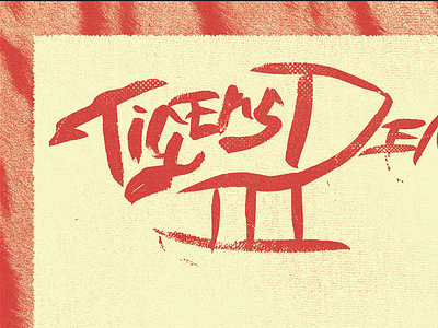 Tigers Den brush flyer ink poster texture type