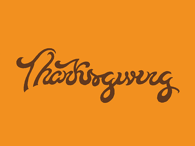 Groovy Thanksgiving Type custom hand lettering script thanksgiving type