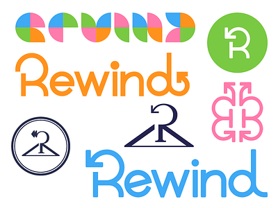 Rewind bright children clothing colorful kid store thrift typography