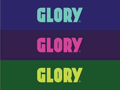 Glory, Bigger and Badder colorful custom glory minimal tall thick type typography