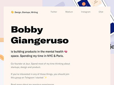 Personal site redesign branding illustration portfolio design