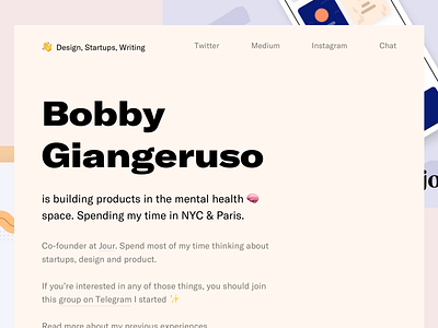 Personal site redesign