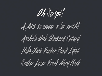 [Free Font] Oh Script! font free handwritten script typography
