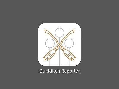 Daily UI 005 - Quidditch Reporter App Icon 005 app appicon dailyui gold grey harry icon minimal potter quidditch white