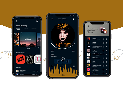 Music player app app design ios app mobile ui music app musicplayer ui ux
