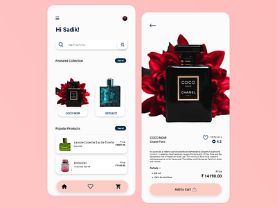 Perfume E- Commerce app - UI