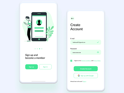 Sign up - #001 001 app daily ui design illustration ios app mobile ui sign sign in sign up sign up ui ui ui daily uidesign