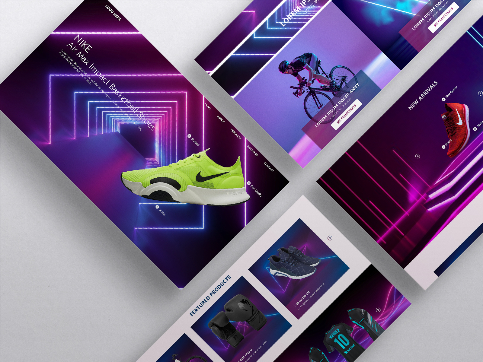 Sports Shop site UI Design Concept by Sadik Saz on Dribbble