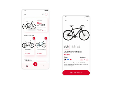 Buycyle - Mobile App UI Design app app ui bicycle bicycle app bicycle buy bike bike app byke design e commerce e commerce app ios app mobile app ui mobile apps mobile ui ui uidesign
