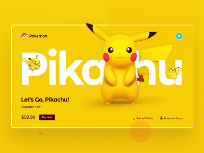Pokemon fan Web UI Design animation anime design pikachu pikachu anime pikachu ui pokemon pokemon anime pokemon website ui uidesign web ui website ui