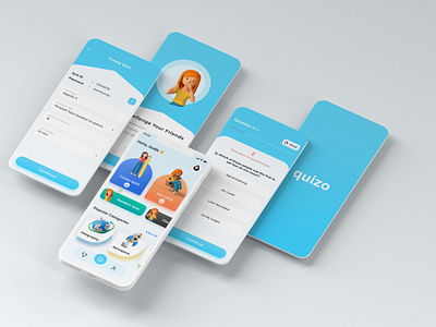 Quizo - Quiz Mobile Application app branding design mobile ui quiz quiz app quiz app design quiz design quiz mobile app quizo quizo app ui ui ux uidesign