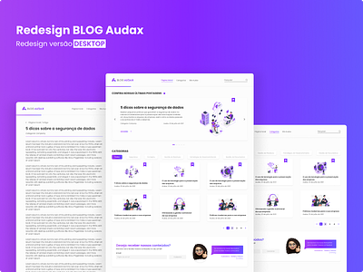 Redesign BLOG Audax design designer figma ui uiux ux web design