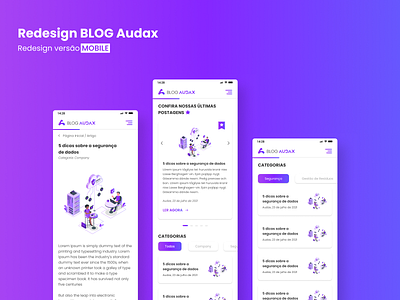 Redesign BLOG Audax design designer figma ui uiux ux web design
