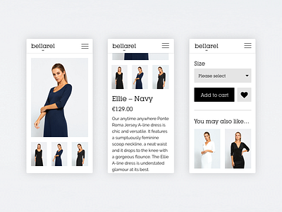 Bellarel | Mobile design minimal ui ux web website