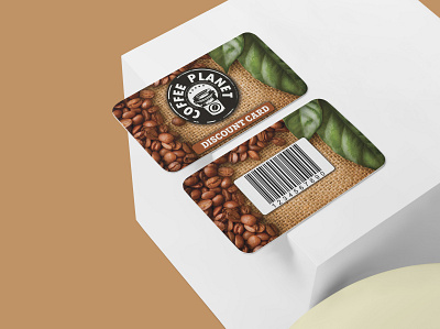Coffee Planet Discount Card card design