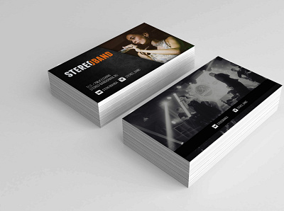 Визитка для Stereoband branding card design photoshop