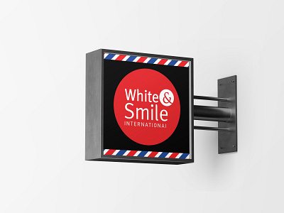 Разработка дизайна вывески для White & Smile branding design signboard