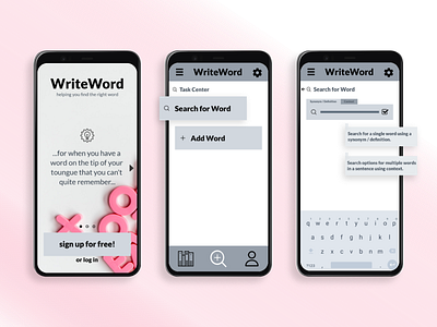 WriteWord - Splash / Onboarding - Mobile App