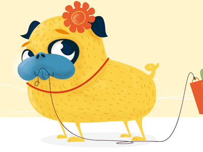 PUG character illustration illustrator pug