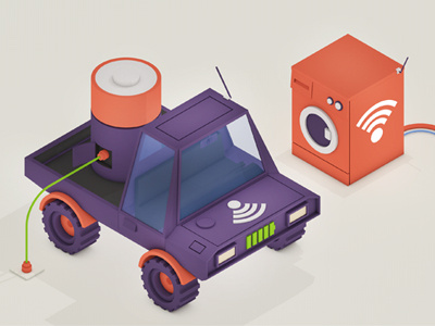 Isometric illustration car illustration isometric