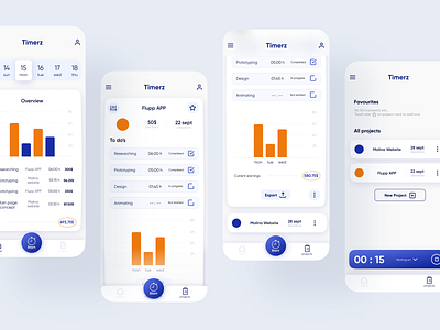 Timerz - time tracking app app challenge concept daily design ios managment mobile time time tracking timemanagment to do tracking ui ux