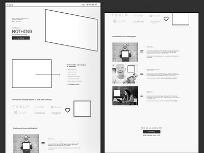 Nothing landing page
