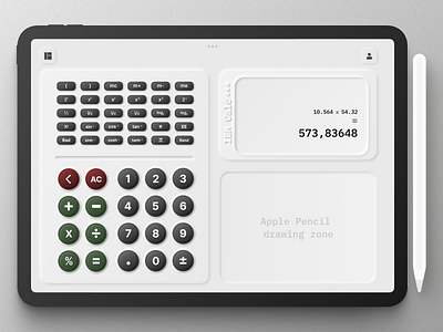 iPad Calculator Concept app apple pencil applepencil calculator challenge collectui concept daily dailyui dailyui004 dailyuichallenge design ipad ipad app ipados responsive ui uidesign ux