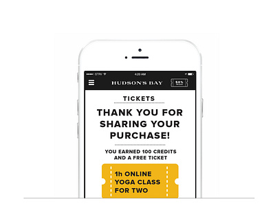 Loyalty program for Hudson's Bay app design design loyalty app loyalty program