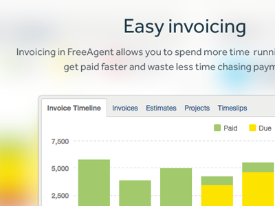 FreeAgent UI elements pull-out freeagent invoice invoices ui