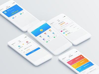 Bank APP app bank blue clean color finance interface mobile simple ui white