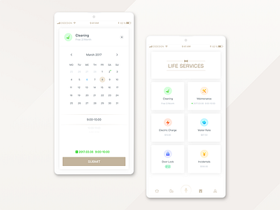 Service UI app clean coffee design icon simple