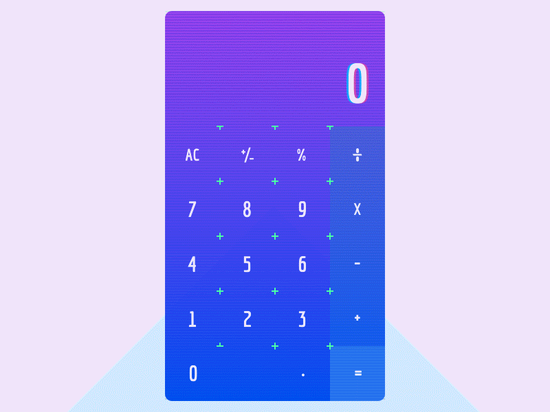 Haywire Calculator motion animation calculator app design interface design fun glitch mobile ui