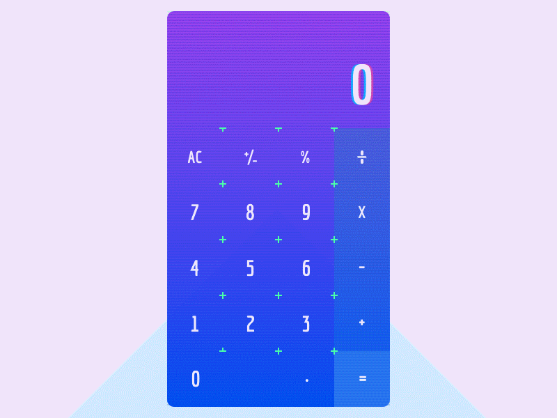 Haywire Calculator animation app design calculator design fun glitch interface mobile motion ui