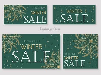 Winter sale banner design