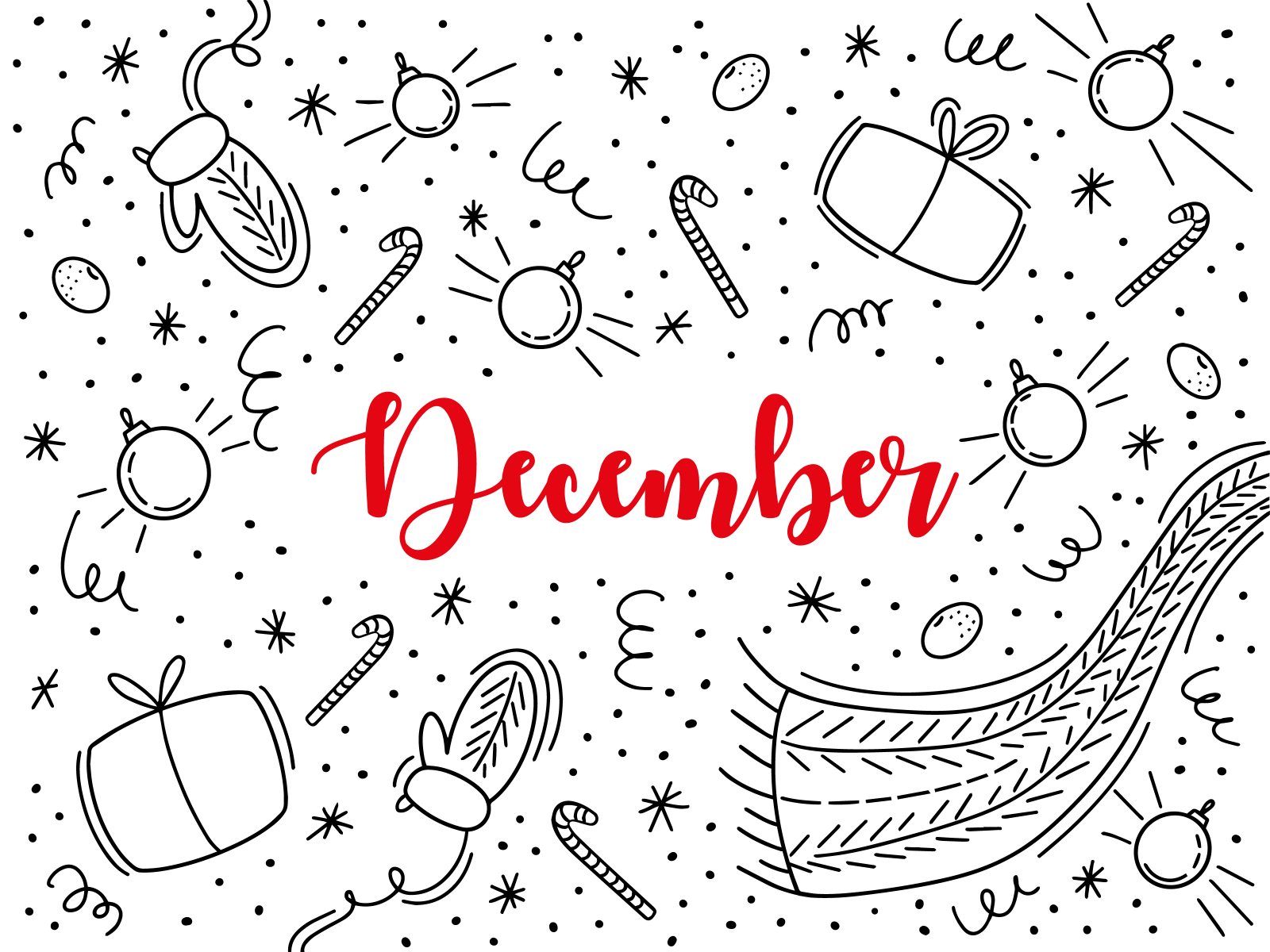 December vector doodle style illustration by Business_Corn Valentina