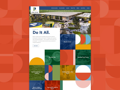 Park Point homepage pattern services web web design website