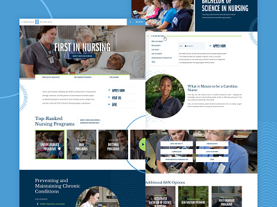 Nursing School education health healthcare higher ed homepage university web web design website