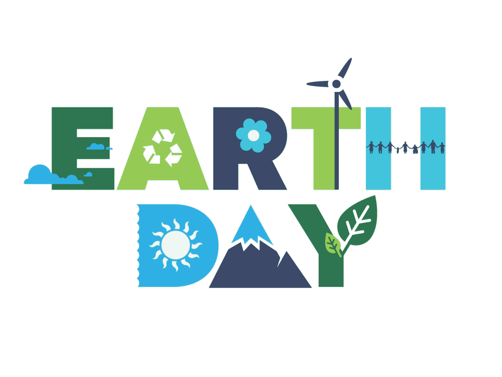 Earth Day animated animation illustration letters motion graphics type typography