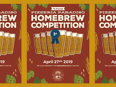 Homebrew Competition Flyer beer design flyer graphic design print