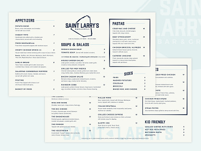 Saint Larry's Menu