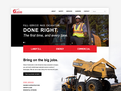 Construction Site construction homepage service web web design website