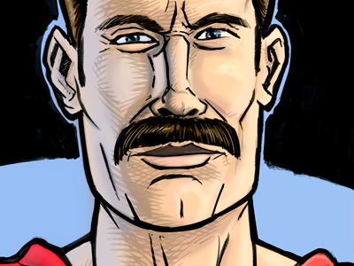 Superman with Mustache Drawing mustache superman