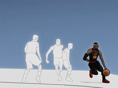 LeBron James Dunking Animation aftereffects animation dunk illustration lebron james nba photoshop rotoscope