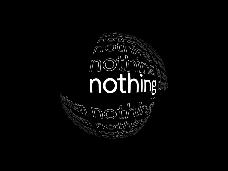 Nothing Animation animation branding graphic design kinetic type logo motion motion graphics typography