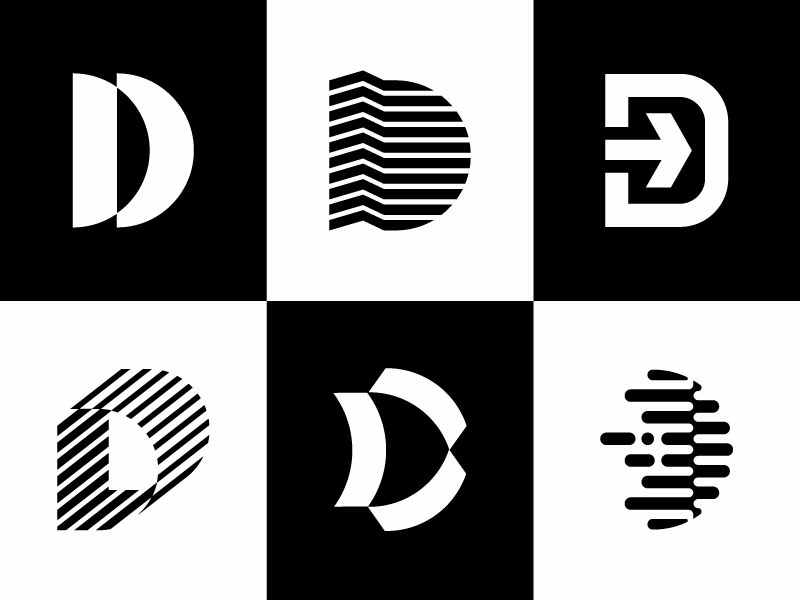 D Mark explorations by Rahul Bhogal on Dribbble