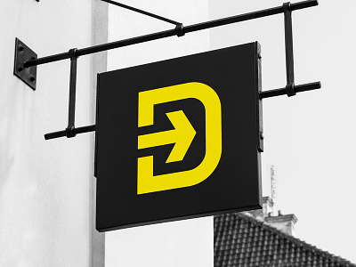 D Concept 2 Signage arrow brand identity branding brandmark clean contemporary d letter design graphic design icon identity logo mark mockup modern signage simple symbol typography vector