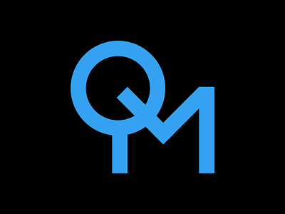 Q + M Monogram Logo branding design flat icon logo minimal monogram monogram design monogram logo