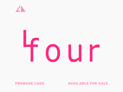 Four 4 Logo branding design flat four geometric design geometry icon letter logo logo minimal monogram