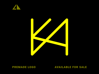 K + A Logo branding design flat geometry icon ka ka logo logo minimal