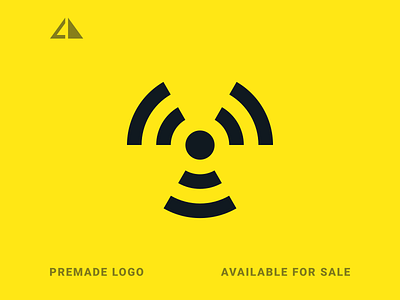 Radioactive Logo branding design flat geometry icon logo minimal radioactive